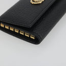 GUCCI GG Marmont Key Case Leather Black Gold Tone 456118 Auth 194409A-14
