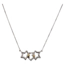 TIFFANY&Co. Triple Star Necklace Ag925 Silver Auth 194411M-1