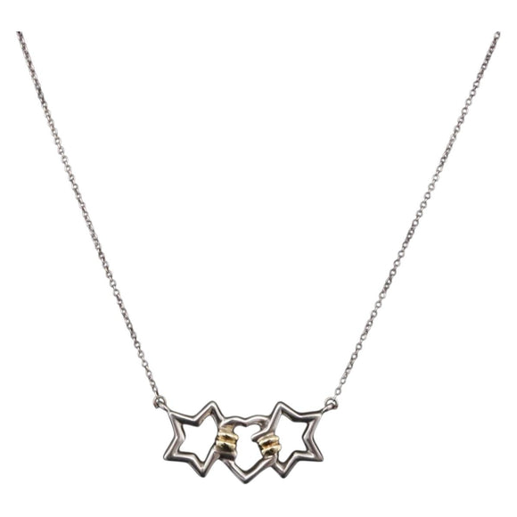 TIFFANY&Co. Triple Star Necklace Ag925 Silver Auth 194411M