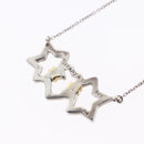 TIFFANY&Co. Triple Star Necklace Ag925 Silver Auth 194411M-12