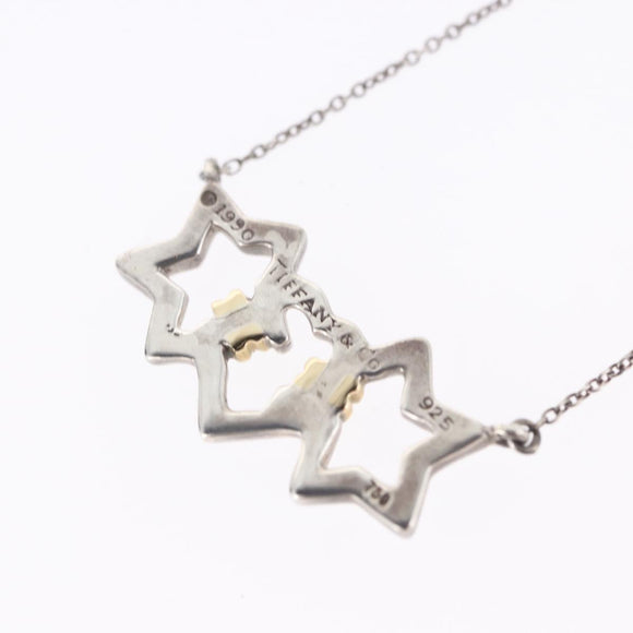 TIFFANY&Co. Triple Star Necklace Ag925 Silver Auth 194411M