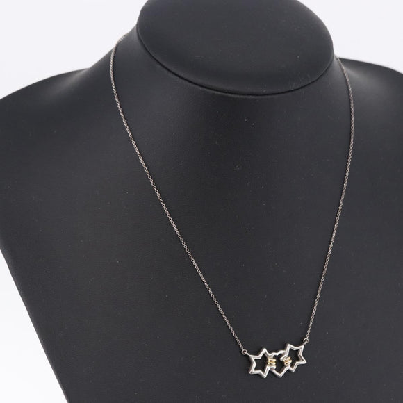 TIFFANY&Co. Triple Star Necklace Ag925 Silver Auth 194411M