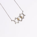 TIFFANY&Co. Triple Star Necklace Ag925 Silver Auth 194411M-3
