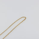 CHANEL Perfume Necklace Metal Gold Tone Clear CC Auth 194412-11