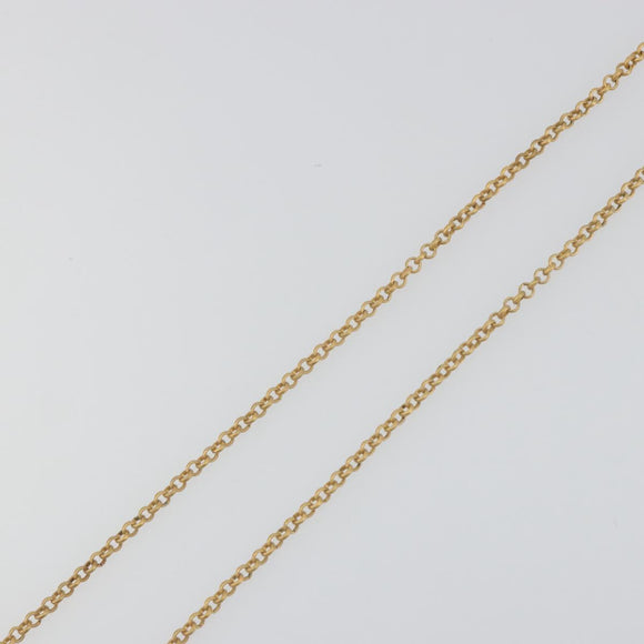 CHANEL Perfume Necklace Metal Gold Tone Clear CC Auth 194412