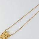 CHANEL Perfume Necklace Metal Gold Tone Clear CC Auth 194412-9