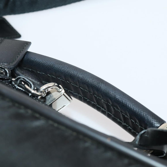 PRADA Boston Bag Nylon 2way Black Silver Auth 194414
