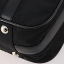 PRADA Boston Bag Nylon 2way Black Silver Auth 194414-18
