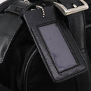 PRADA Boston Bag Nylon 2way Black Silver Auth 194414-21