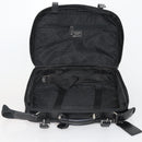 PRADA Boston Bag Nylon 2way Black Silver Auth 194414-10