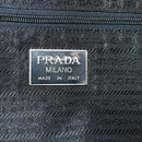 PRADA Boston Bag Nylon 2way Black Silver Auth 194414-25