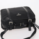 PRADA Boston Bag Nylon 2way Black Silver Auth 194414-6