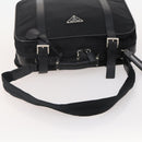 PRADA Boston Bag Nylon 2way Black Silver Auth 194414-7