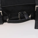 PRADA Boston Bag Nylon 2way Black Silver Auth 194414-8