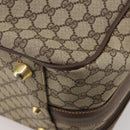 GUCCI GG Supreme Web Sherry Line Trunk PVC Beige Gold Auth 194417-12