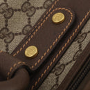 GUCCI GG Supreme Web Sherry Line Trunk PVC Beige Gold Auth 194417-15