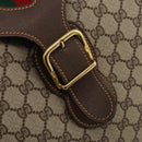 GUCCI GG Supreme Web Sherry Line Trunk PVC Beige Gold Auth 194417-16