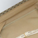 GUCCI GG Supreme Web Sherry Line Trunk PVC Beige Gold Auth 194417-24