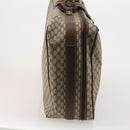 GUCCI GG Supreme Web Sherry Line Trunk PVC Beige Gold Auth 194417-5