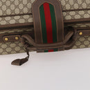 GUCCI GG Supreme Web Sherry Line Trunk PVC Beige Gold Auth 194417-7