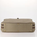 GUCCI GG Supreme Web Sherry Line Trunk PVC Beige Gold Auth 194417-9