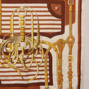 HERMES Carre 90 Scarf ”C0ACHING” Silk Brown Auth 194418-7