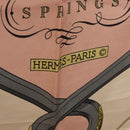HERMES Carre 90 Scarf Silk ""SPRINGS"" Pink White Auth 194421-14