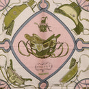 HERMES Carre 90 Scarf Silk ""SPRINGS"" Pink White Auth 194421-6