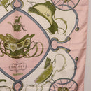HERMES Carre 90 Scarf Silk ""SPRINGS"" Pink White Auth 194421-7