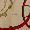 HERMES Carre 90 Scarf Silk ""SPRINGS"" Ivory Red Auth 194422-11