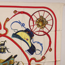 HERMES Carre 90 Scarf Silk ""SPRINGS"" Ivory Red Auth 194422-4