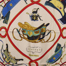 HERMES Carre 90 Scarf Silk ""SPRINGS"" Ivory Red Auth 194422-6