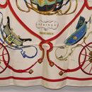 HERMES Carre 90 Scarf Silk ""SPRINGS"" Ivory Red Auth 194422-9