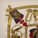 HERMES Carre 90 Scarf ”GRAND UNIFORME” Silk Beige Auth 194426-2