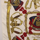 HERMES Carre 90 Scarf ”GRAND UNIFORME” Silk Beige Auth 194426-5