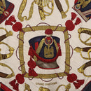 HERMES Carre 90 Scarf ”GRAND UNIFORME” Silk Beige Auth 194426-6