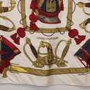 HERMES Carre 90 Scarf ”GRAND UNIFORME” Silk Beige Auth 194426-9