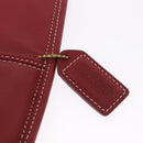 Coach Shoulder Bag Leather Red Gold Auth 194429A-17