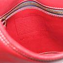 Coach Shoulder Bag Leather Red Gold Auth 194429A-12