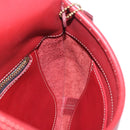 Coach Shoulder Bag Leather Red Gold Auth 194429A-18