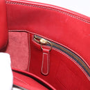 Coach Shoulder Bag Leather Red Gold Auth 194429A-20