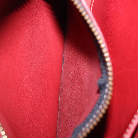 Coach Shoulder Bag Leather Red Gold Auth 194429A