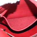 Coach Shoulder Bag Leather Red Gold Auth 194429A-21