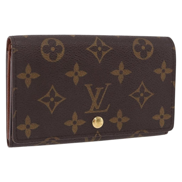 LOUIS VUITTON Monogram Porte Monnaie Billets Tresor Wallet M61730 Auth 194459A