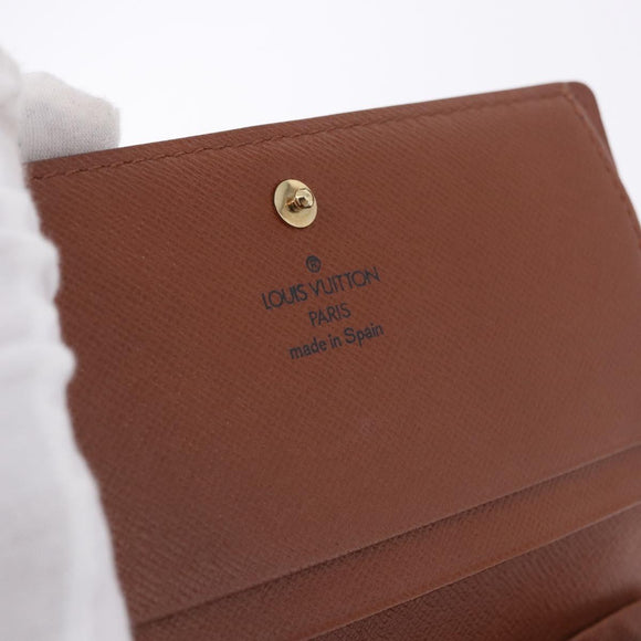 LOUIS VUITTON Monogram Porte Monnaie Billets Tresor Wallet M61730 Auth 194459A