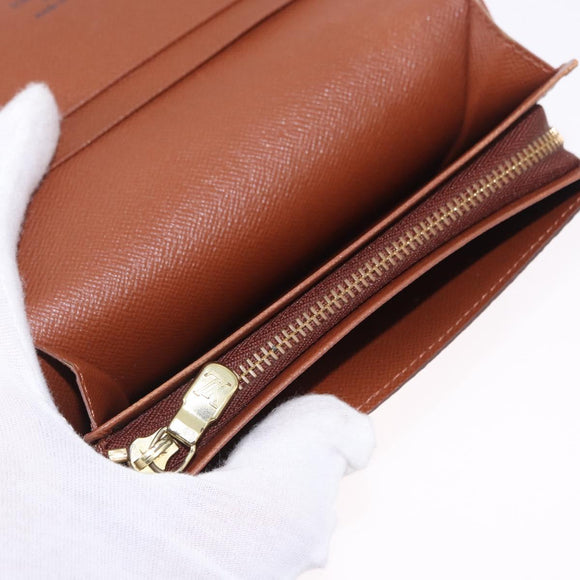 LOUIS VUITTON Monogram Porte Monnaie Billets Tresor Wallet M61730 Auth 194459A