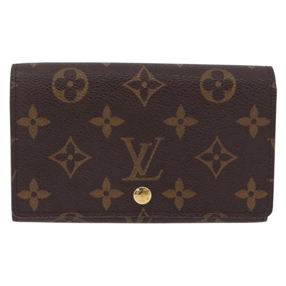 LOUIS VUITTON Monogram Porte Monnaie Billets Tresor Wallet M61730 Auth 194459A