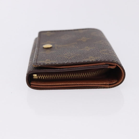 LOUIS VUITTON Monogram Porte Monnaie Billets Tresor Wallet M61730 Auth 194459A