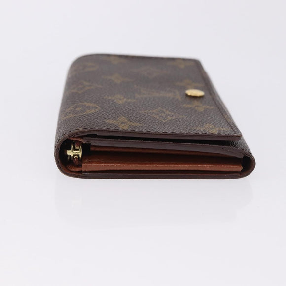 LOUIS VUITTON Monogram Porte Monnaie Billets Tresor Wallet M61730 Auth 194459A