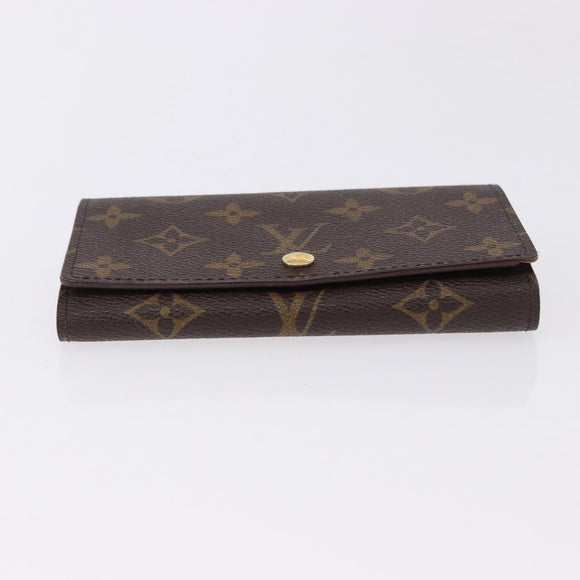 LOUIS VUITTON Monogram Porte Monnaie Billets Tresor Wallet M61730 Auth 194459A